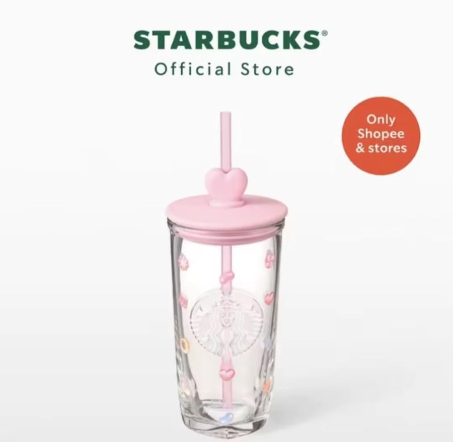 Starbucks valentines glass mug