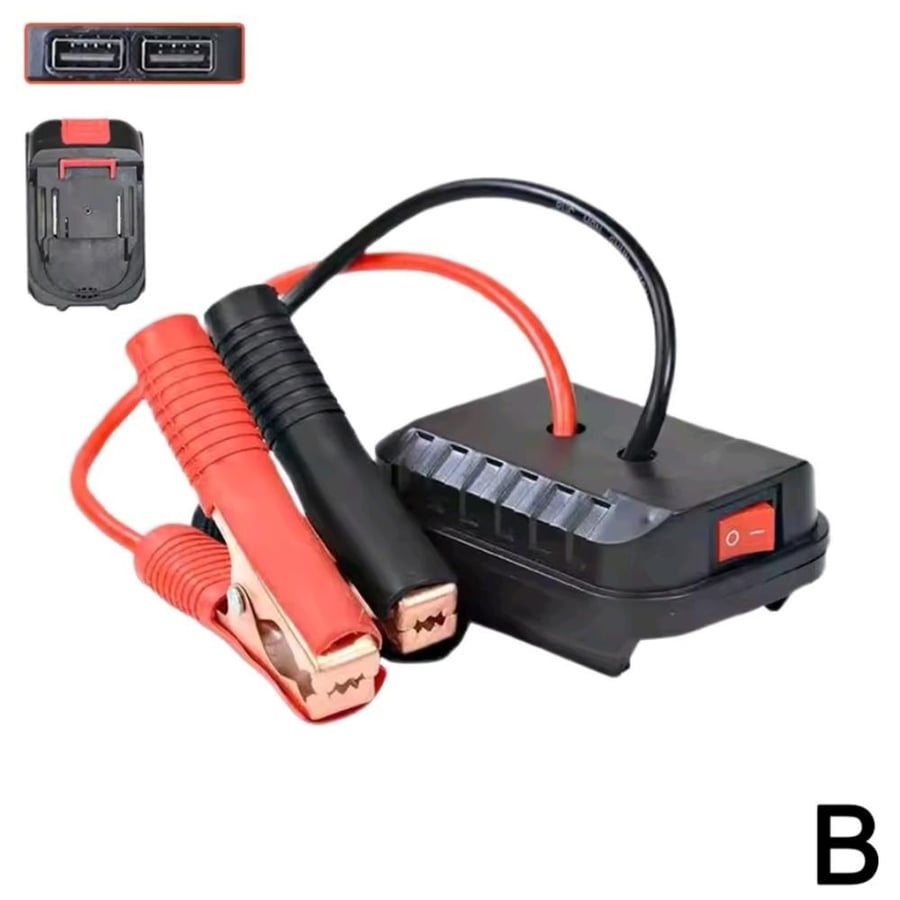 شاحن بطارية ليثيوم الدريل عن طريق بطارية السيارة مع مدخل USB