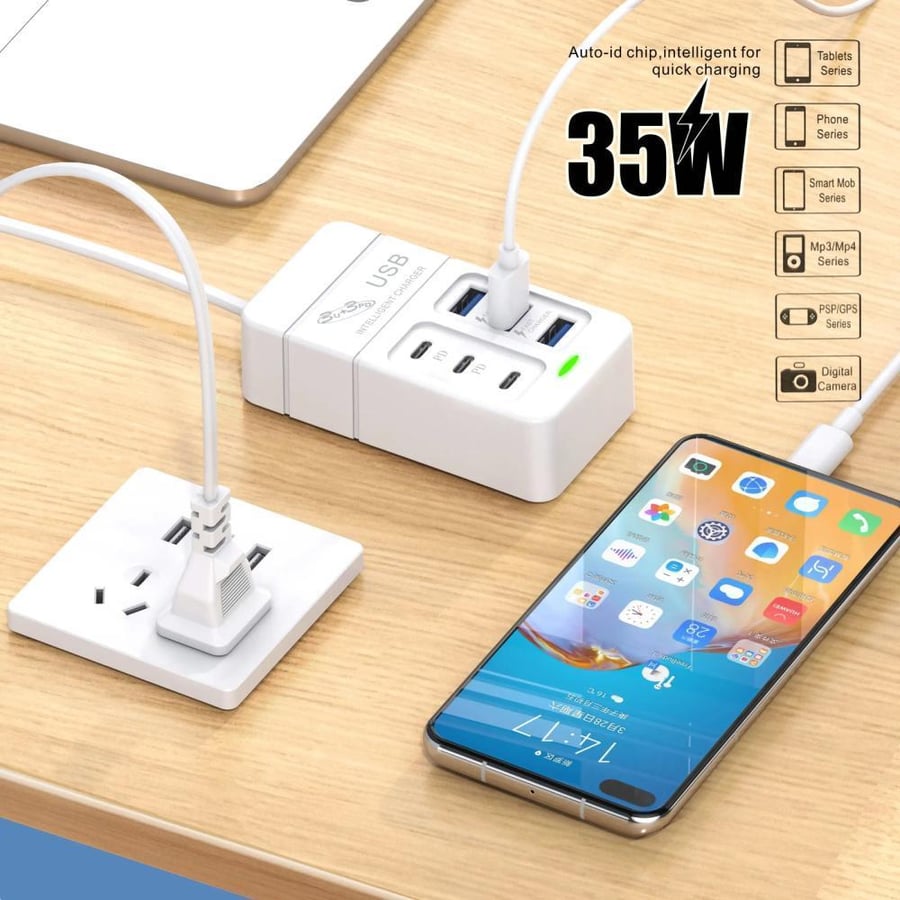 شاحن USB متعدد المنافذ