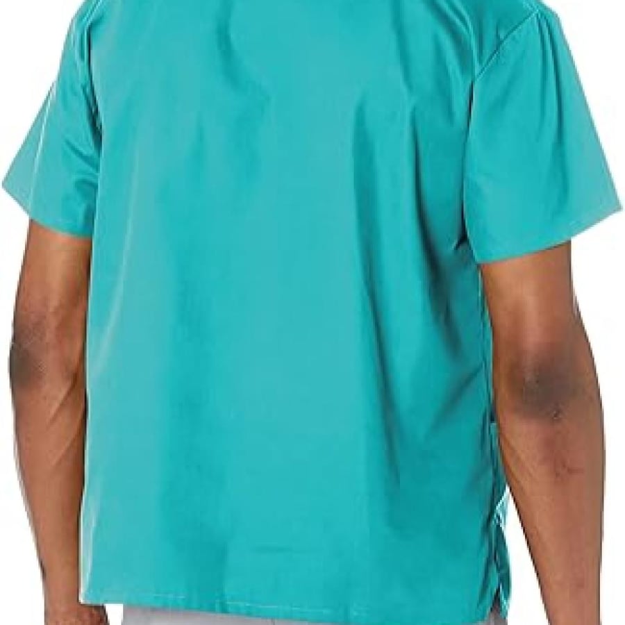 طقم سكراب كامل ماركة ديكيز / Dickies Medical Uniforms V-Neck Top  /   Dickies Petite Icy Turquoise Scrub Pants -P-ITQZ- Elastic Waist