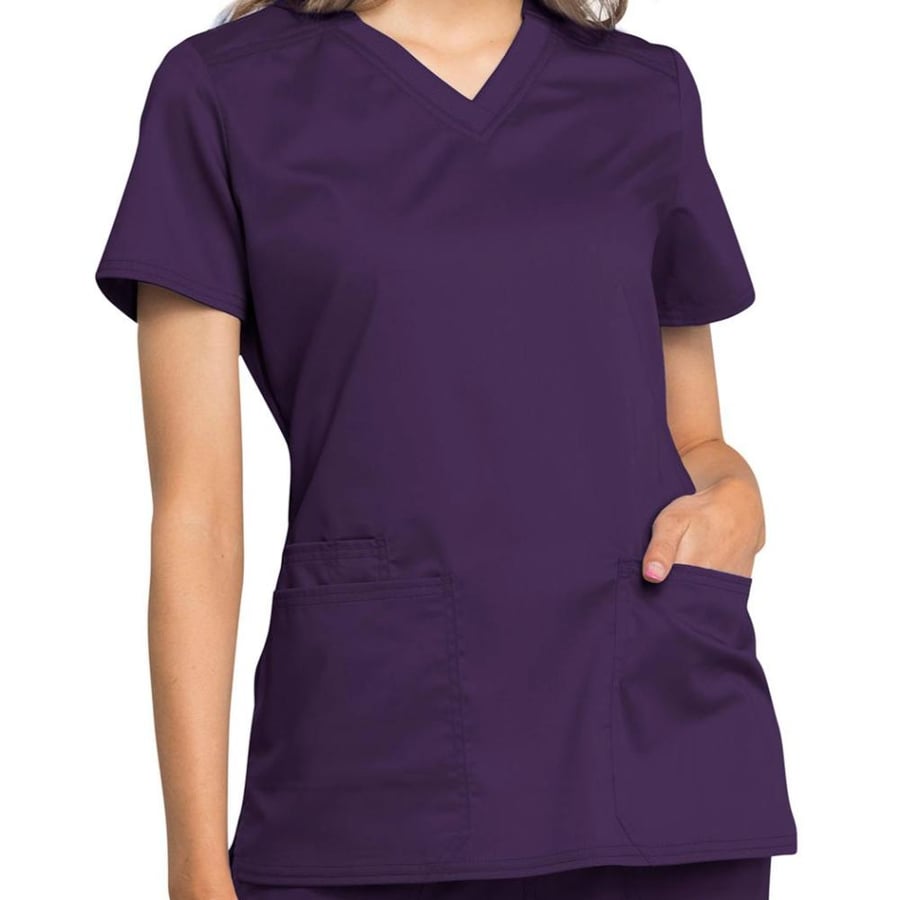 طقم سكراب كامل ماركة شيروكي ورك وير ريڤلوشن / Cherokee Women Scrubs Top Workwear Revolution Tech V-Neck