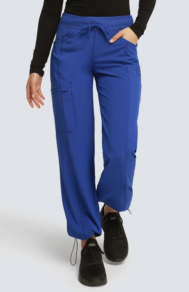 طقم سكراب كامل ماركة شروكي - إنفينيتي  / Cherokee - Infinity Women's Mock Wrap Solid Scrub Top / Infinity Women's Rib Knit Drawstring Waist Scrub Pant