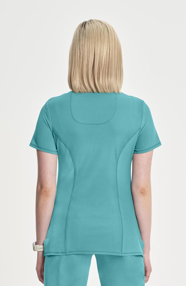 طقم سكراب كامل ماركة شروكي - إنفينيتي  / Cherokee - Infinity Women's Mock Wrap Solid Scrub Top / Infinity Women's Rib Knit Drawstring Waist Scrub Pant