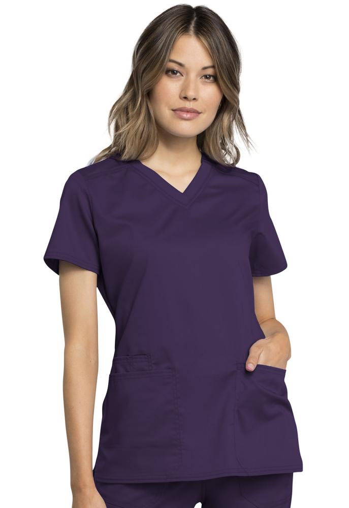 طقم سكراب كامل ماركة شيروكي ورك وير ريڤلوشن / Cherokee Women Scrubs Top Workwear Revolution Tech V-Neck