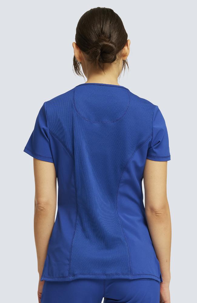 طقم سكراب كامل ماركة شروكي - إنفينيتي  / Cherokee - Infinity Women's Mock Wrap Solid Scrub Top / Infinity Women's Rib Knit Drawstring Waist Scrub Pant