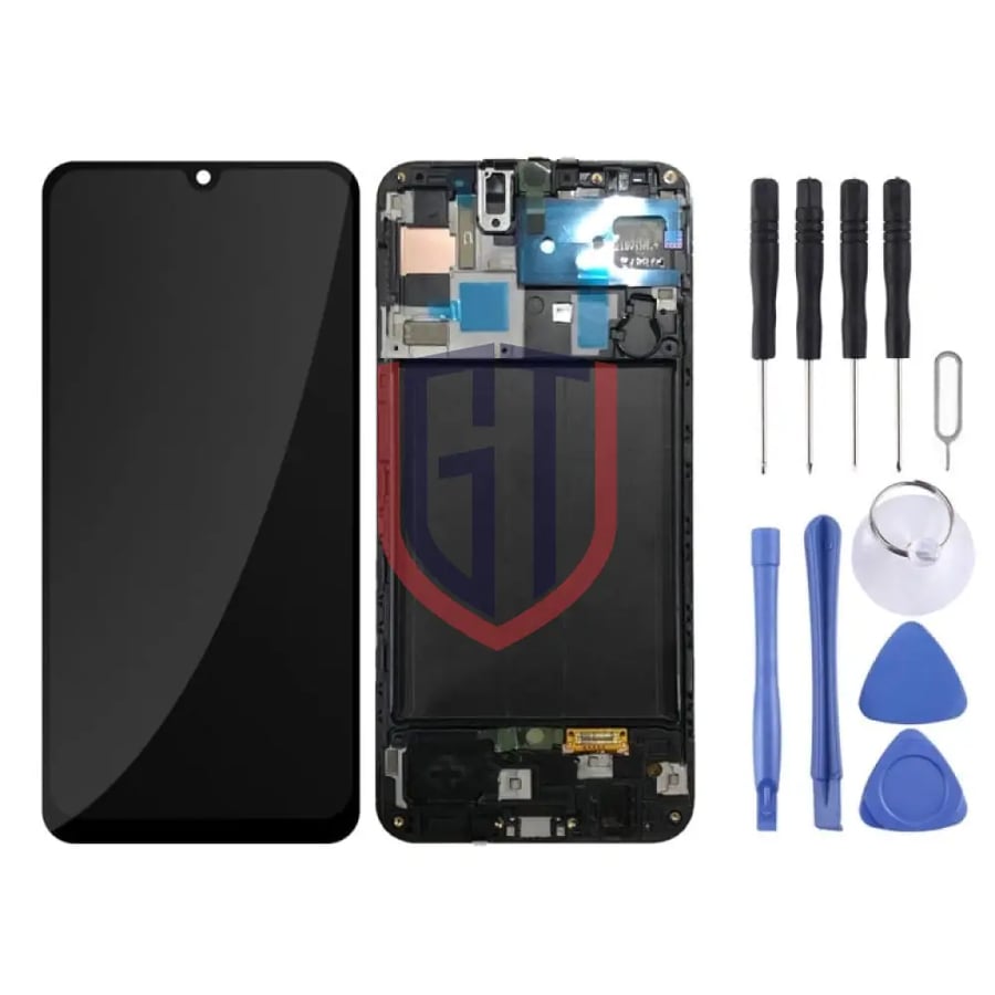 Original LCD Screen with Frame for Samsung Galaxy A50 SMA505F Black