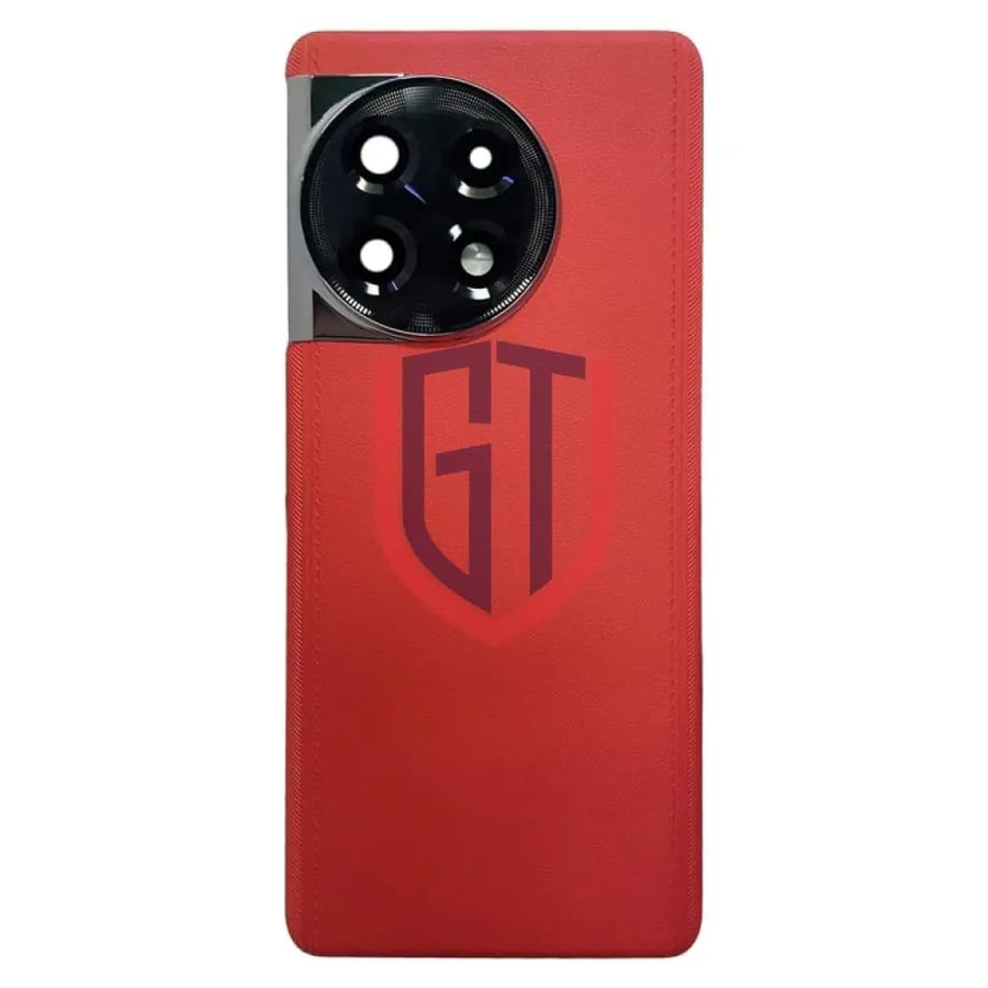 OnePlus 11R CPH2487 Battery Leather Back Cover(Red)