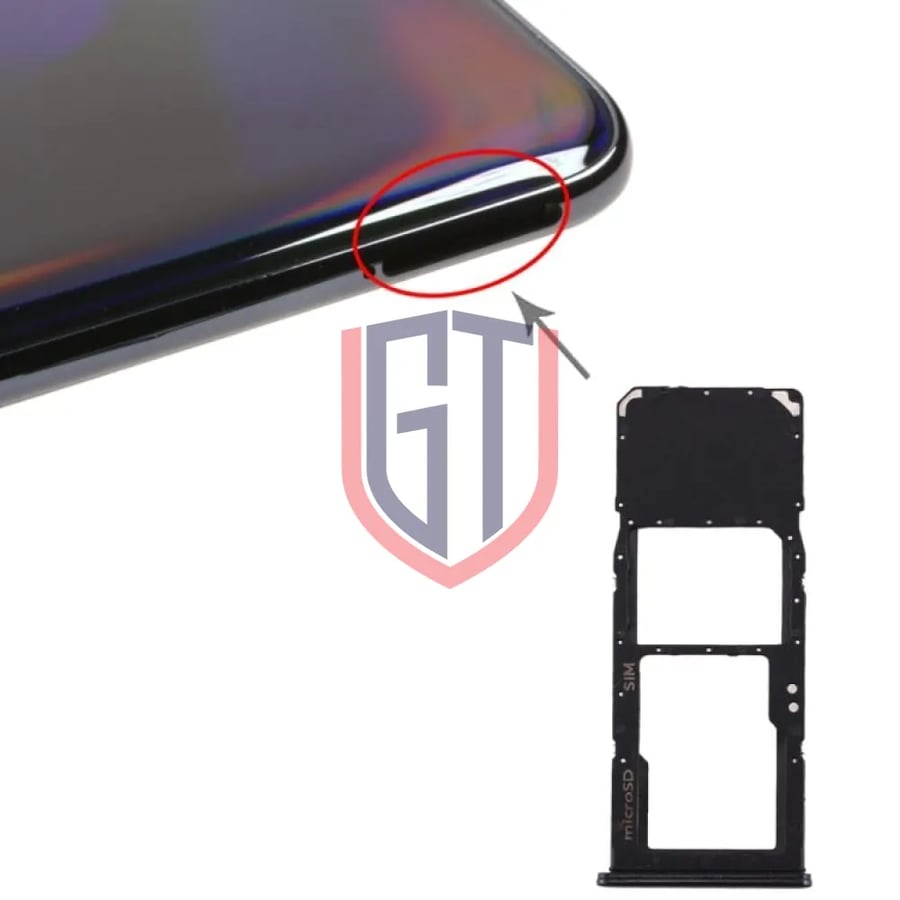 For Galaxy A70 SIM Card Tray + Micro SD Card Tray (Blue)