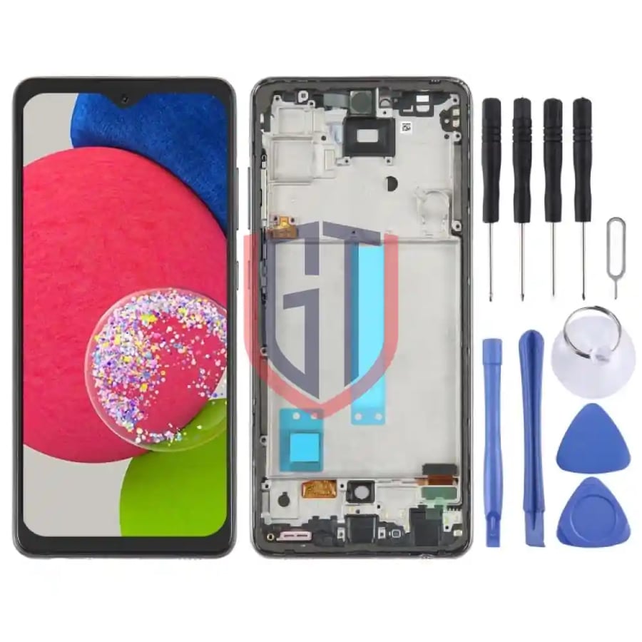 6 33 inch OLED LCD Screen for Samsung Galaxy A52s 5G SMA528 with Frame Black