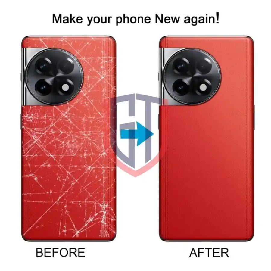 OnePlus 11R CPH2487 Battery Leather Back Cover(Red)