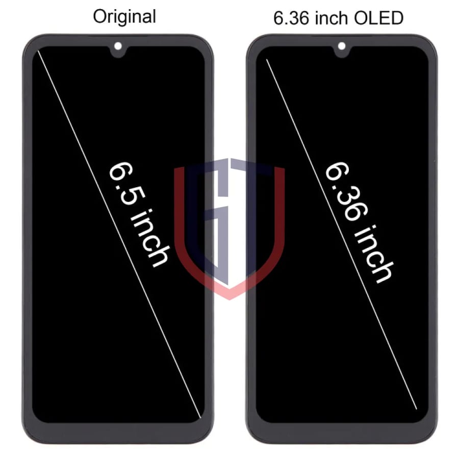 شاشة OLED LCD بديلة مقاس 6.36 بوصة لهاتف Samsung Galaxy A25 SM-A256B مع إطار - أسود