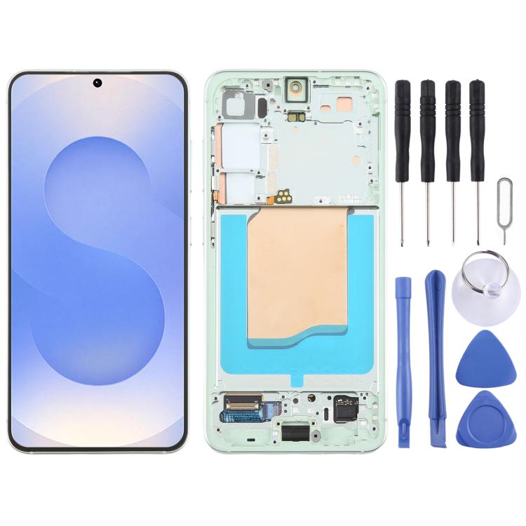 شاشة LCD أصلية كاملة مع إطار لهاتف سامسونج جالاكسي S25 SM-S931B