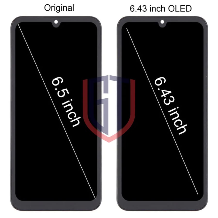 شاشة OLED LCD بديلة لهاتف Samsung Galaxy A25 SM-A256B مع إطار - أسود