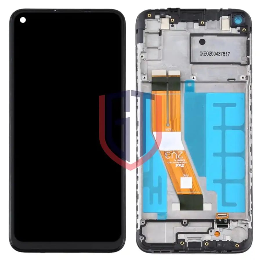 شاشة LCD لهاتف Samsung Galaxy A11 مجموعة رقمية كاملة مع إطار (أسود)