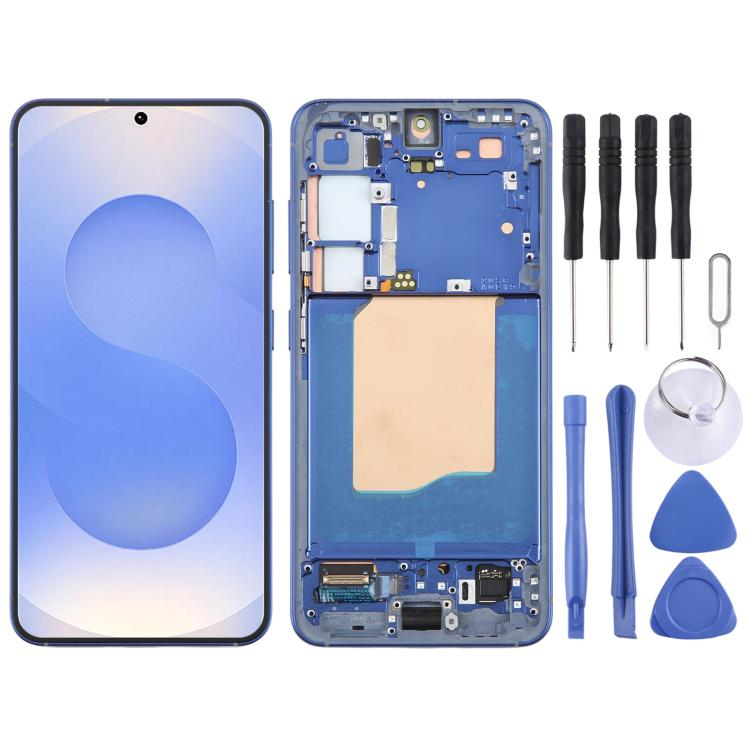 شاشة LCD OLED كاملة مع إطار لهاتف سامسونج جالاكسي S25 SM-S931B