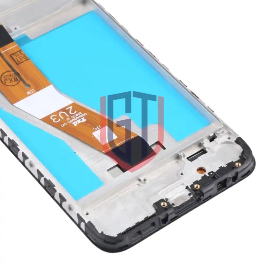شاشة LCD أصلية لجهاز Samsung Galaxy M11 SM-M115 مجموعة كاملة مع إطار (أسود)