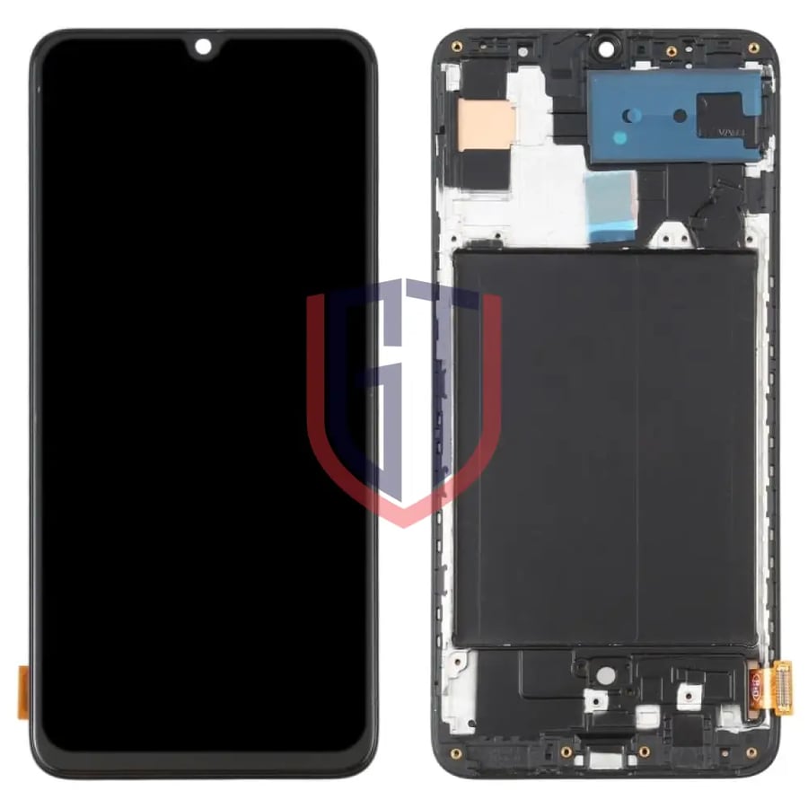 شاشة OLED LCD لهاتف Samsung Galaxy A70 SM-A705  مع إطار  (أسود)