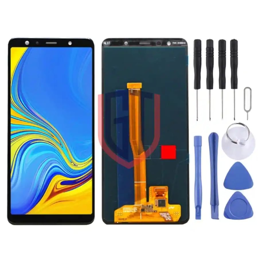 شاشة LCD OLED لهاتف Galaxy A7 (2018) ، A750F / DS  (أسود)