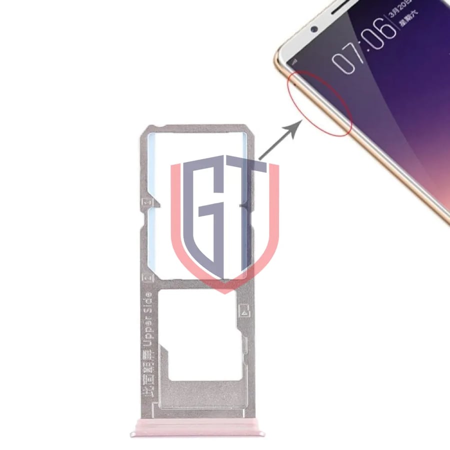For Vivo Y79 2 x SIM Card Tray  Plus Micro SD Card Tray (Rose Gold)