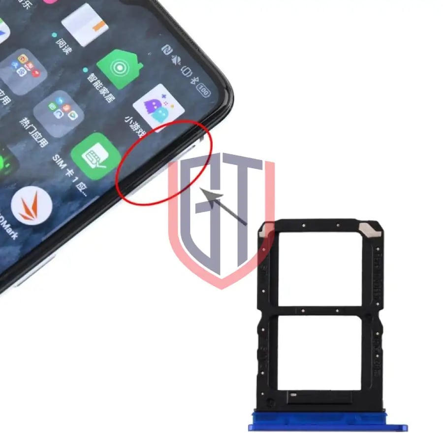 For Realme X2 Pro SIM Card Tray + SIM Card Tray (Silver)