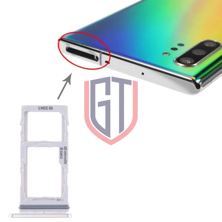 For Samsung Galaxy note 10+ SIM Card Tray + SIM Card Tray / Micro SD Card Tray (White)