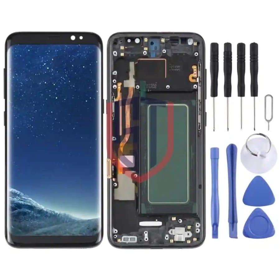 5 7 inch OLED LCD Screen For Samsung Galaxy S8 SMG950 with Frame