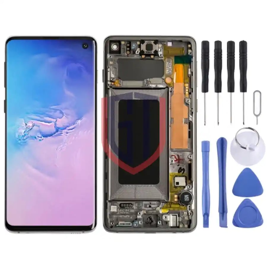 شاشة سامسونج Galaxy S10 4G بديلة OLED مع إطار SM-G973F