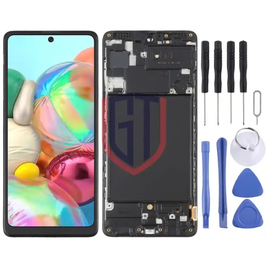 OLED LCD Screen for Samsung Galaxy A71 SMA715 6 39 inch with Frame Black