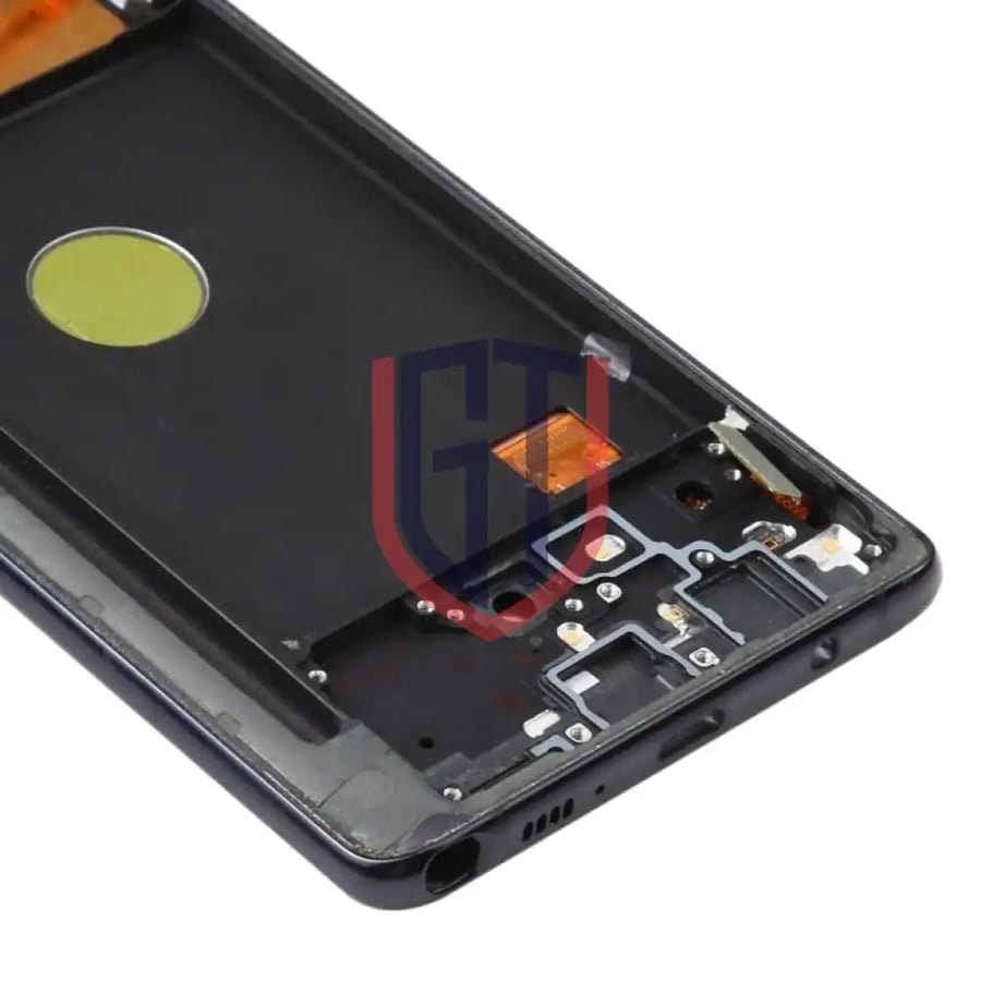 شاشة LCD OLED أصلية لهاتف Samsung Galaxy Note10 Lite مع إطار (أسود)