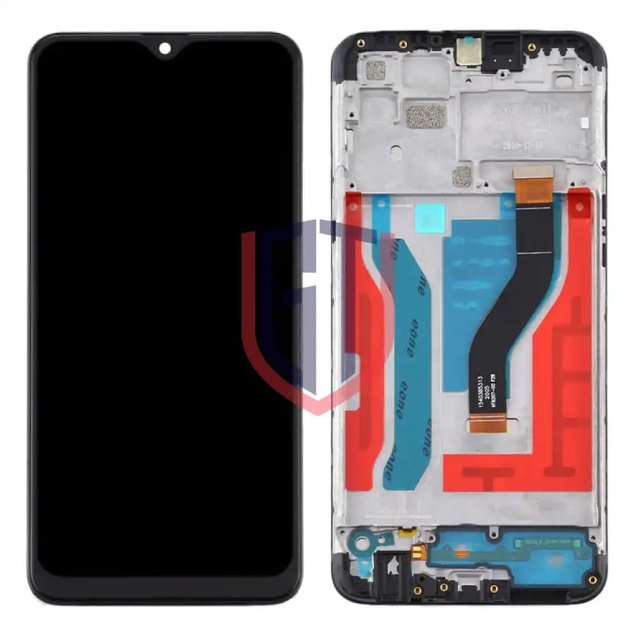 شاشة LCD لهاتف Samsung Galaxy A10s محول رقمي كامل مع إطار (أسود)