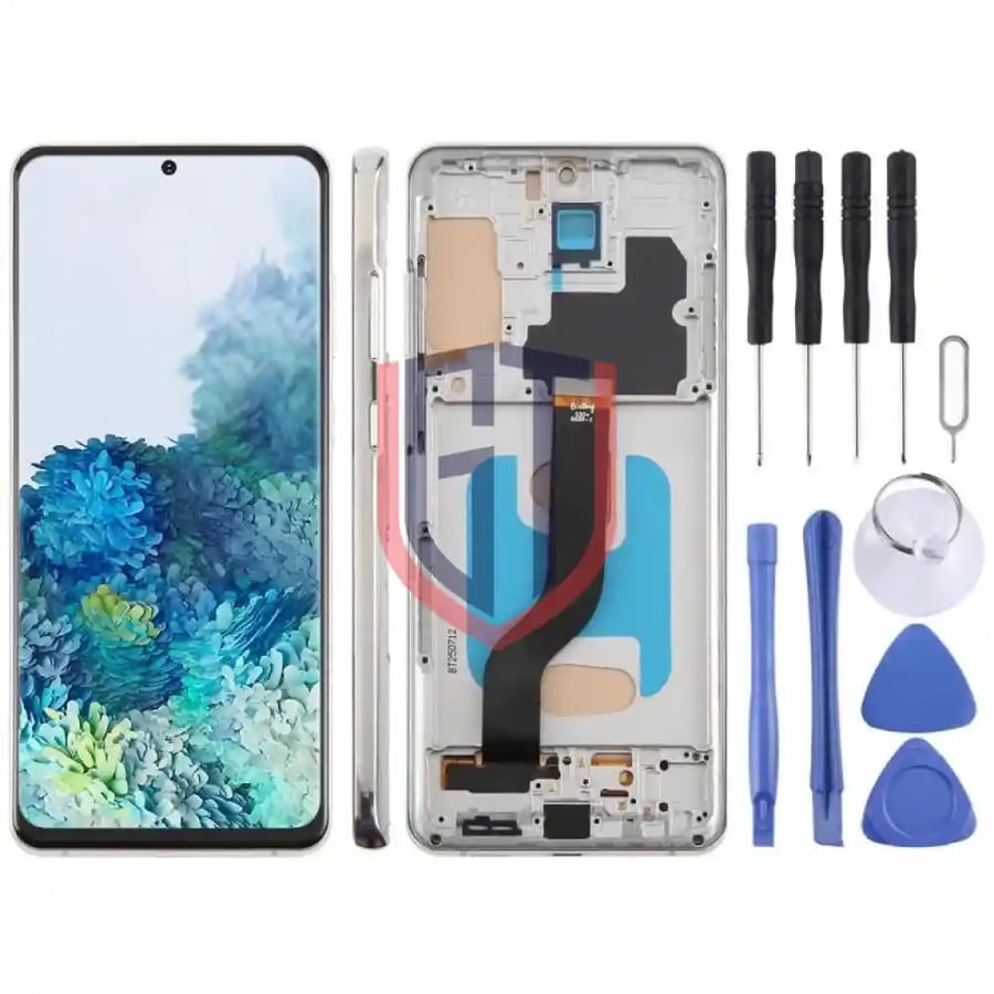 For Samsung Galaxy S20+ SM-G985F 6.58 inch TFT LCD Screen Digitizer Full Assembly with Frame, Not Supporting Fingerprint Identification (Red)