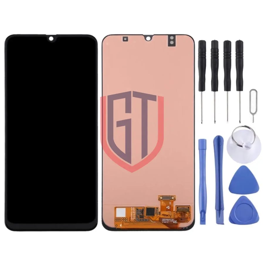 شاشة LCD OLED أصلية لهاتف Galaxy A30  (أسود)