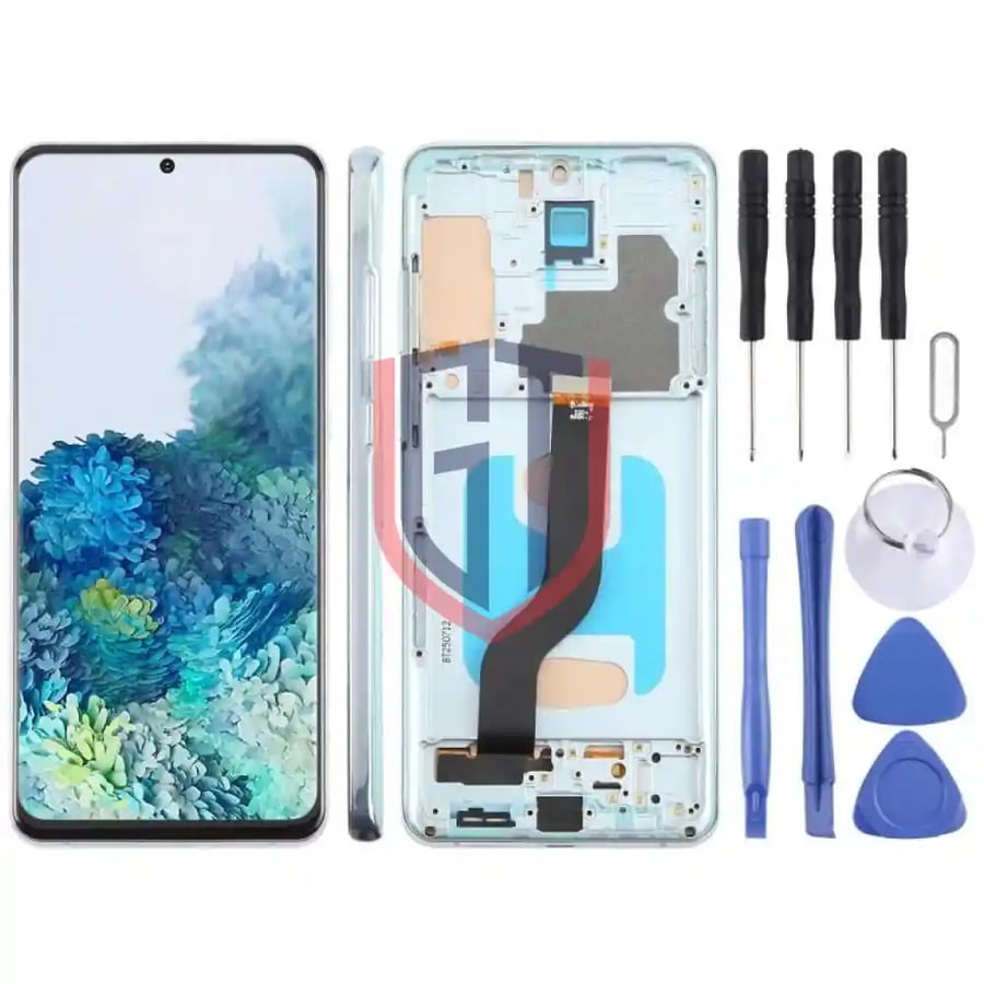 For Samsung Galaxy S20+ SM-G985F 6.58 inch TFT LCD Screen Digitizer Full Assembly with Frame, Not Supporting Fingerprint Identification (Red)