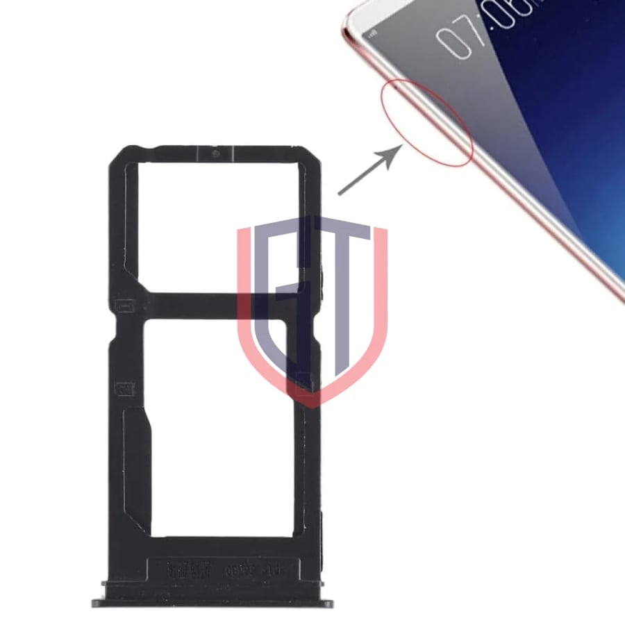 For Vivo X20 Plus SIM Card Tray  Plus SIM Card Tray / Micro SD Card Tray (Black)