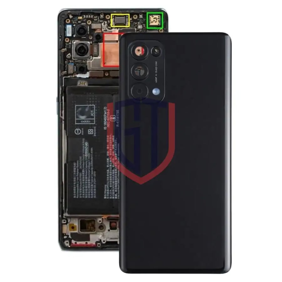 For OPPO Reno5 Pro 5G PDSM00, PDST00, CPH2201  Battery Back Cover (Red)