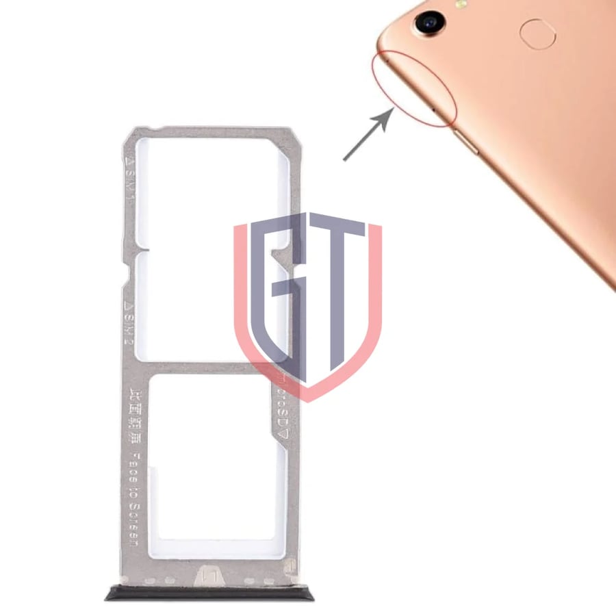 For OPPO A79 2 x SIM Card Tray + Micro SD Card Tray (Blue)