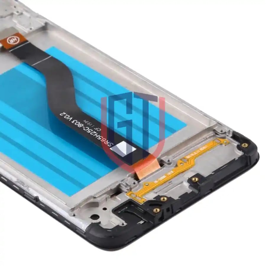 شاشة LCD بديلة لهاتف Samsung Galaxy A20s مع مجموعة أدوات إصلاح الإطار - أسود