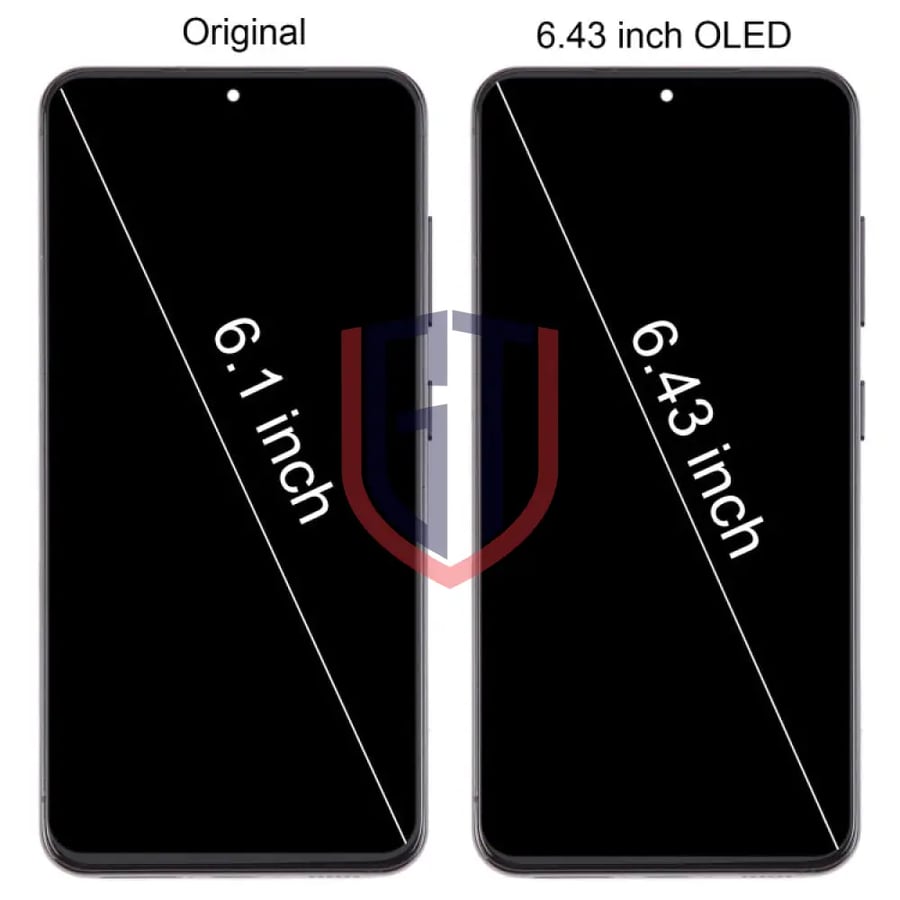 شاشة OLED LCD مقاس 6.43 بوصة إصدار الاتحاد الأوروبي لهاتف Samsung Galaxy S23 SM-S911B مجموعة رقمية كاملة مع إطار (أسود)