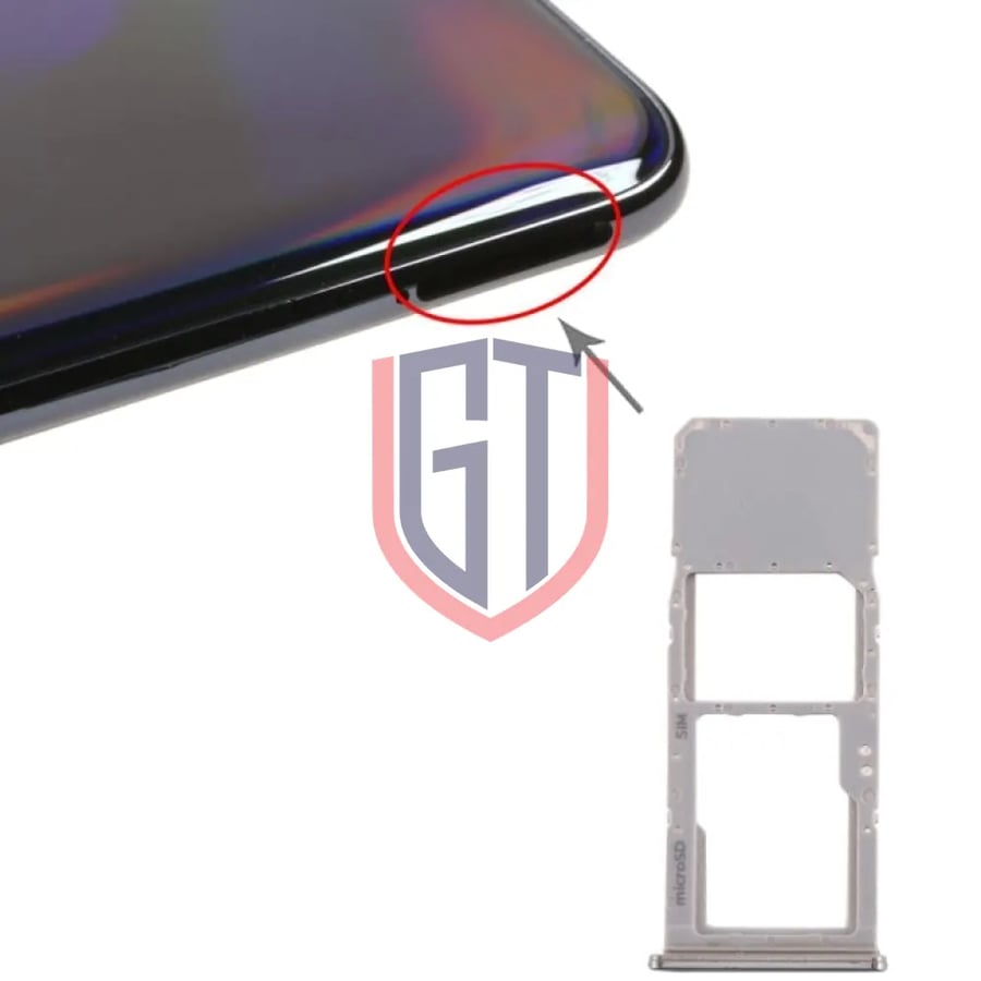 For Galaxy A70 SIM Card Tray + Micro SD Card Tray (Blue)