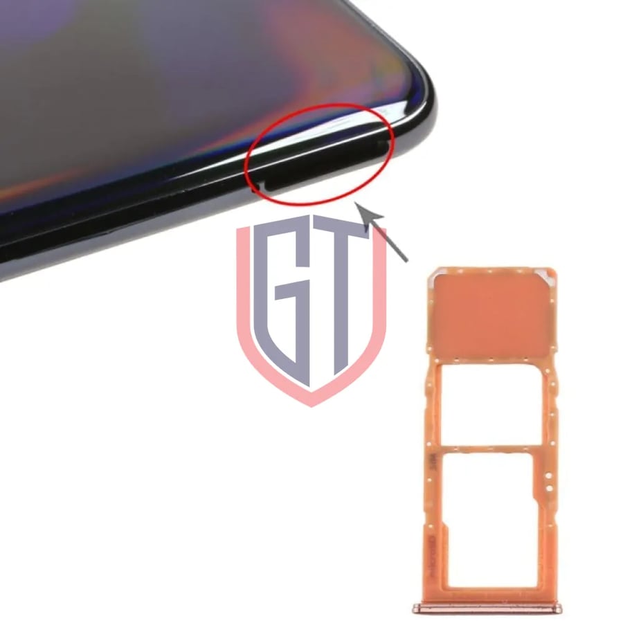 For Galaxy A70 SIM Card Tray + Micro SD Card Tray (Blue)