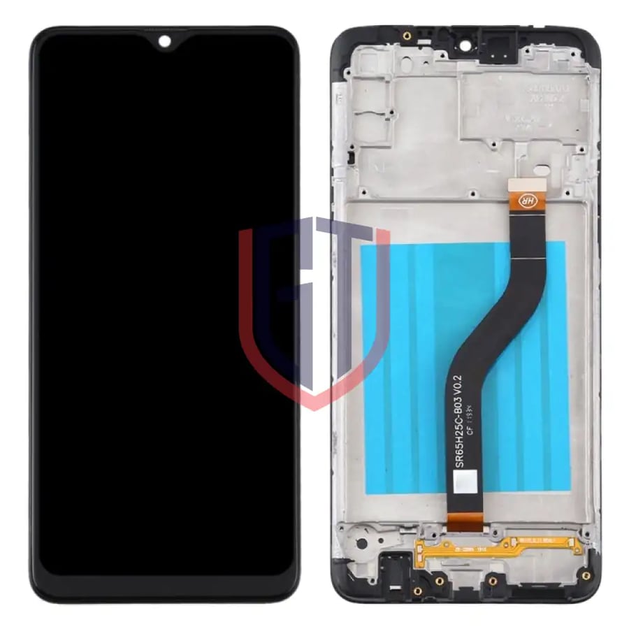 شاشة LCD بديلة لهاتف Samsung Galaxy A20s مع مجموعة أدوات إصلاح الإطار - أسود