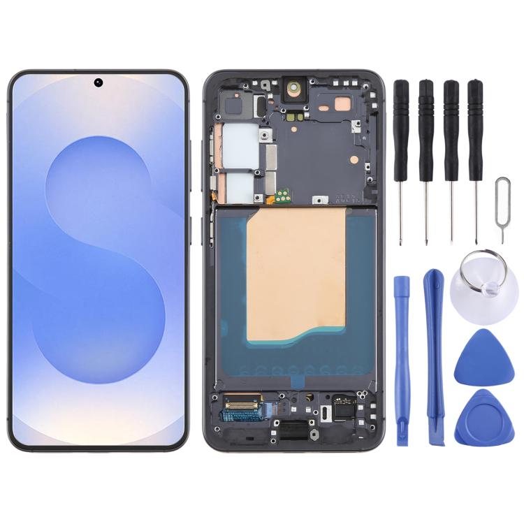 شاشة LCD أصلية كاملة مع إطار لهاتف سامسونج جالاكسي S25 SM-S931B