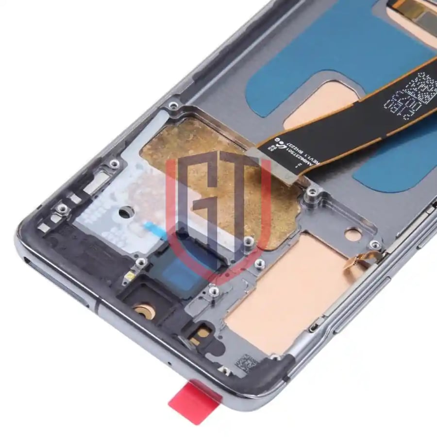 شاشة LCD مصنوعة من مادة OLED لهاتف Samsung Galaxy S20 SM-G980 مع إطار (أسود)
