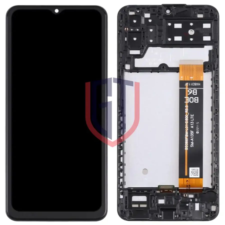 شاشة LCD الأصلية لهاتف Samsung Galaxy A13 4G SM-A135F مع إطار