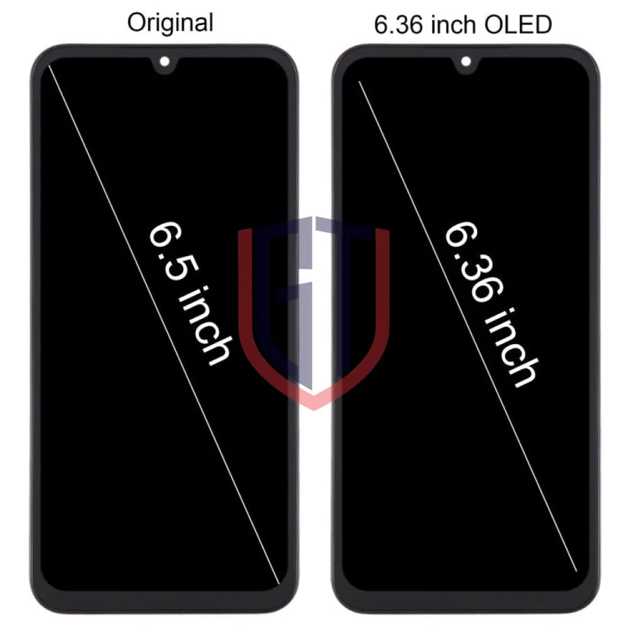 شاشة OLED LCD مقاس 6.36 بوصة لهاتف Samsung Galaxy A15 4G SM-A155F مجموعة رقمية كاملة مع إطار