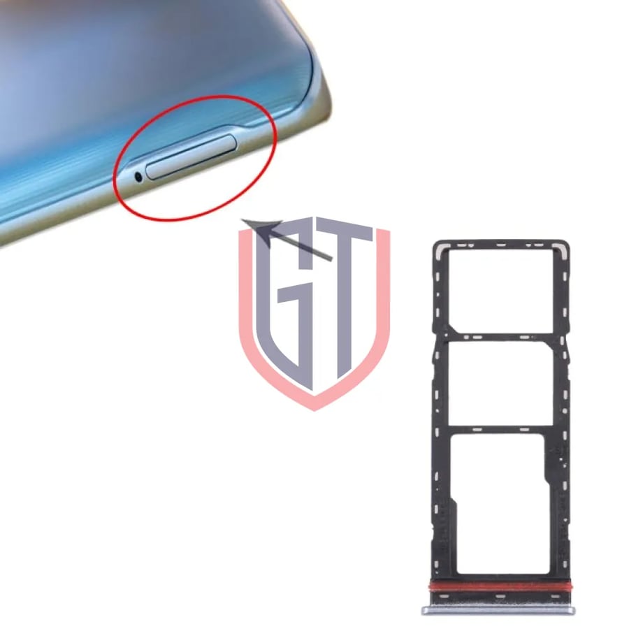 For Tecno Camon 17P CG7 SIM Card Tray + SIM Card Tray + Micro SD Card Tray (Silver)