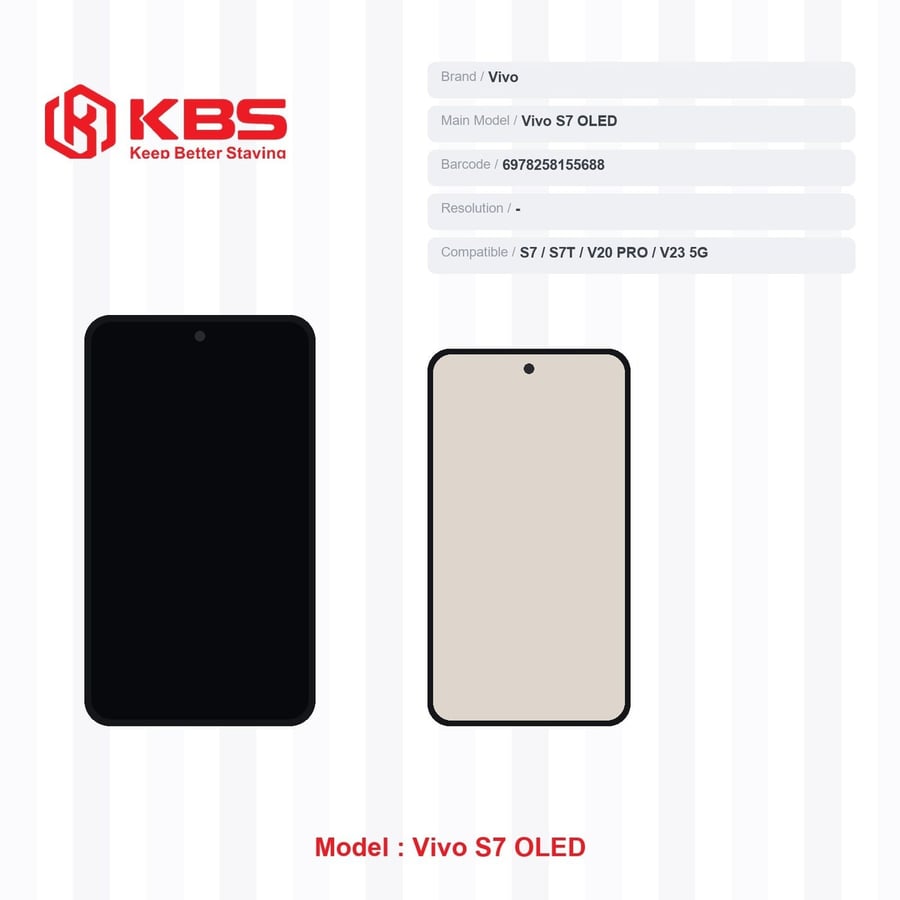 شاشة Vivo S7 OLED KBS