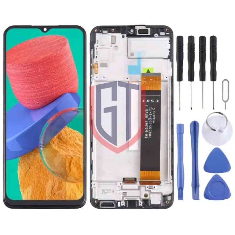 شاشة LCD لجهاز سامسونج M33 5G SM-M336B مع إطار