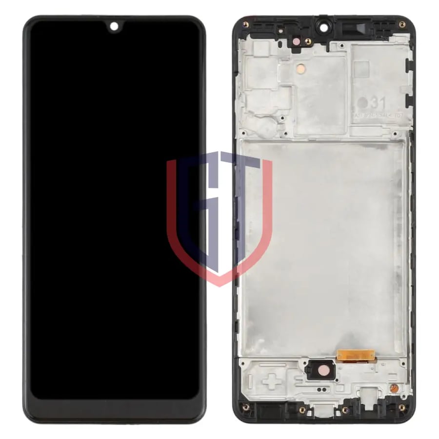 شاشة OLED LCD لهاتف Samsung Galaxy A31 SM-A315 (6.33 بوصة)  مع الإطار (أسود)