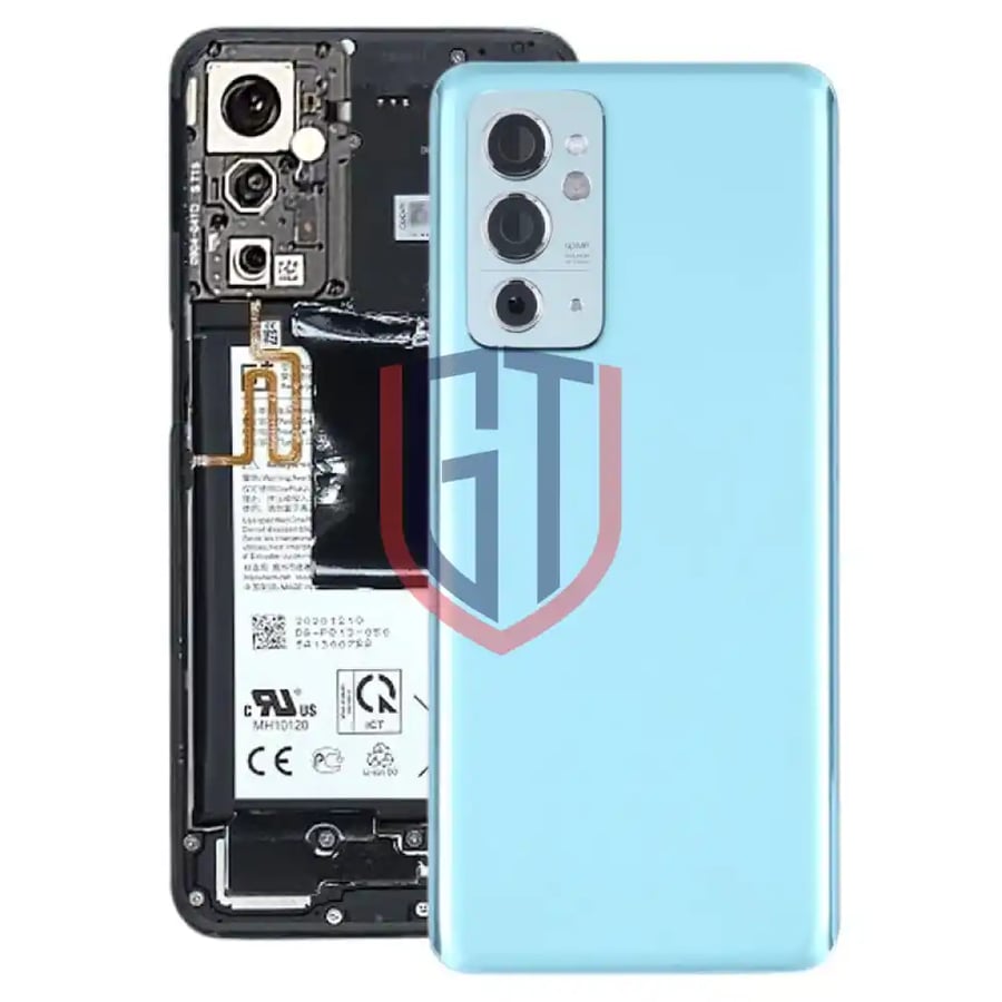 For OnePlus 9RT 5G MT2110 MT2111 Original Glass Battery Back Cover with Camera Lens (Blue)